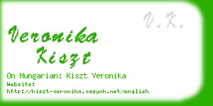 veronika kiszt business card